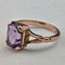 British vintage jewelry amethyst 9ct gold ring